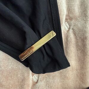 Victoria's Secret Black Bikini Bottom with Gold Accent